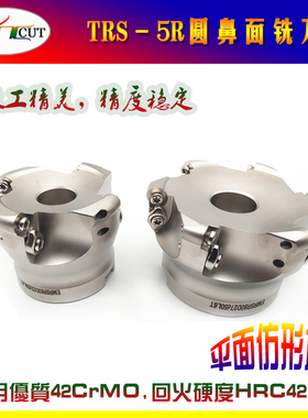 TRS-R5白色圆鼻面铣刀盘 TRS-5R-50/63/80/100/125/160 R5大盘刀