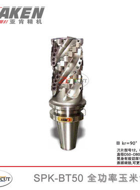 台湾AKEN亚肯SPK-BT50-1250/63/80 可转换大功率开粗玉米端铣刀柄