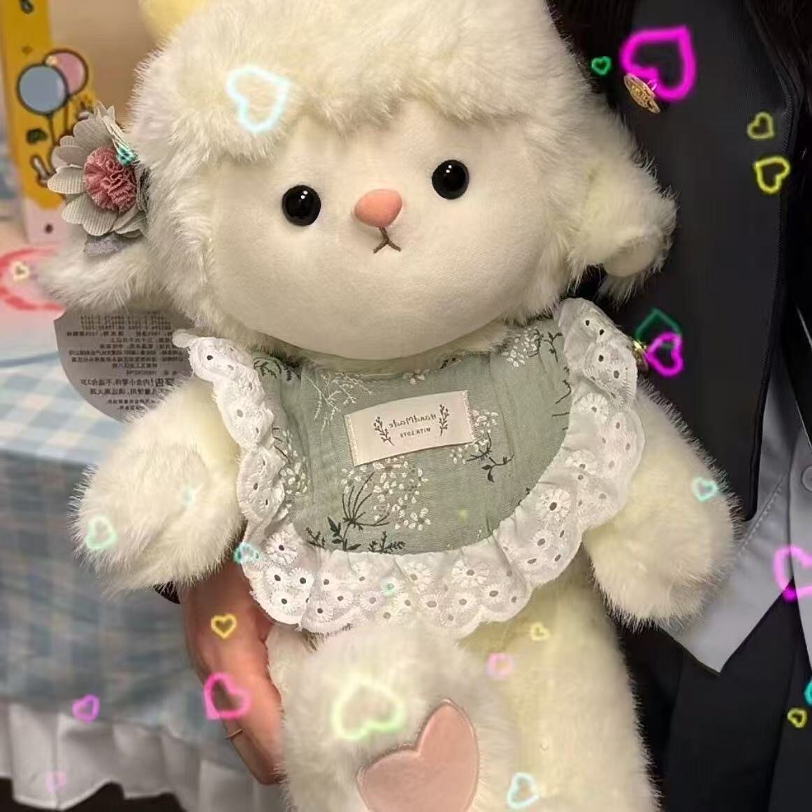 晚安小羊玩偶可爱毛绒玩具抱枕公仔晚安睡衣系列晚安小熊生日礼物