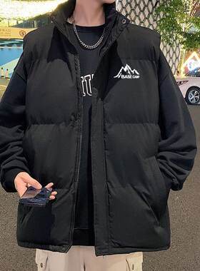 马甲男宽松立领加厚保暖背心坎肩