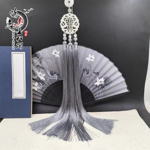 腰挂 30厘米长流苏腰佩情侣款 手工双龙玉佩穗子古装 腰间配饰多色款