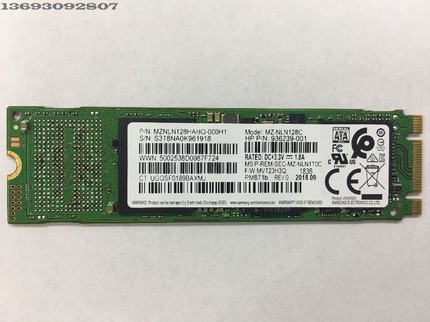 Samsung/三星MZ-NLN128 PM871B m2.0HP 二手拆机 SSD固态硬盘