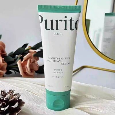 Purito面霜竹萃泛醇强效面霜舒缓保湿修复屏障Purito积雪草100ml