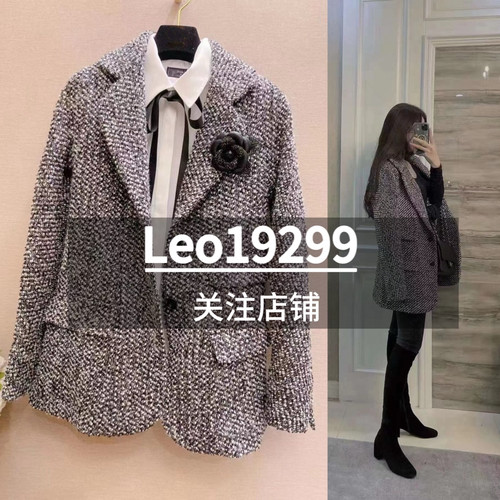 C经理中长款灰色毛呢外套 时尚经典新款工服外套  不退不换