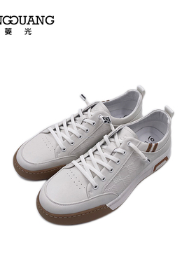 菱光男鞋2023春季新款时尚百搭休闲风小白鞋舒适运动鞋A233B0118