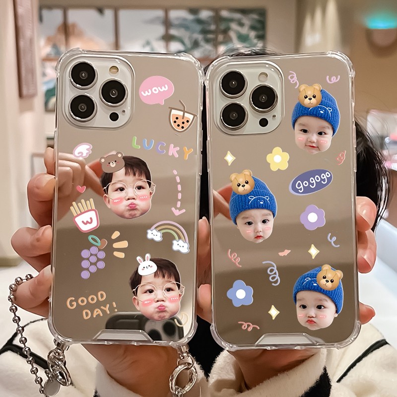 镜面手机壳定制任意照片图片