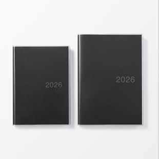 日本产MUJI无印良品2026年上质纸可一览日程两日一页日程本年计划