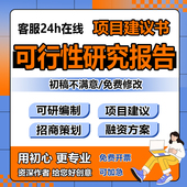 撰写可研报告编制可行性研究分析报告立项申报方案项目建议书代写