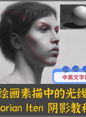 棒呆！国外大师Dorian Iten 绘画素描光线阴影视频 2集中英文字幕