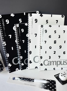 日本KOKUYO国誉Campus软线圈笔记本SOU SOU联名款学生用记事本可翻折不易铬手B5A5A7小本子