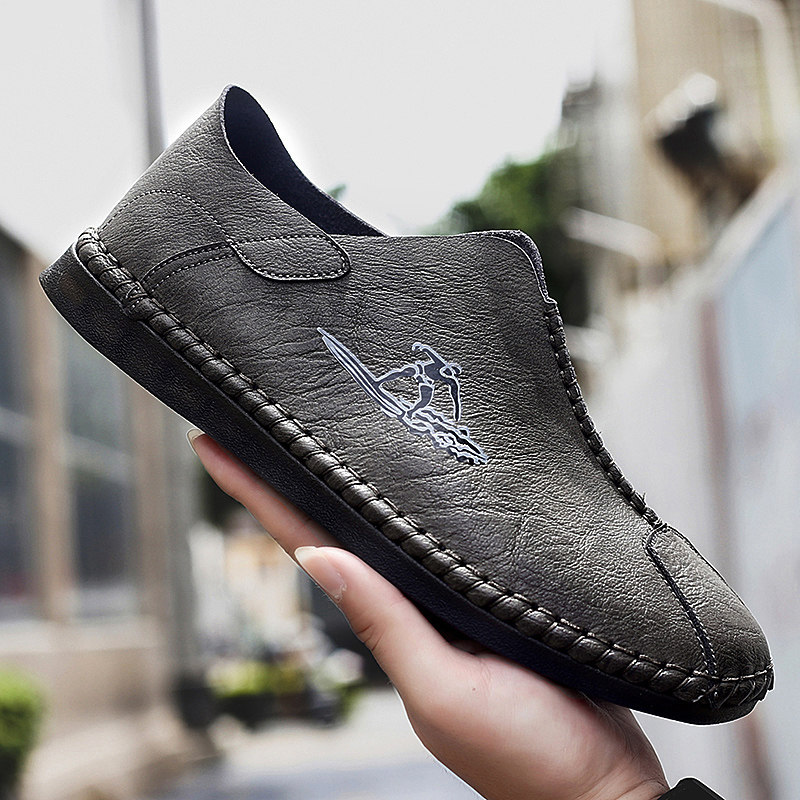 英伦风一脚蹬豆豆懒人男鞋百搭商务休闲小皮鞋潮鞋软皮软底驾车鞋,流行男鞋,休闲皮鞋,淘宝优惠券,粉丝福利购,淘宝优惠卷