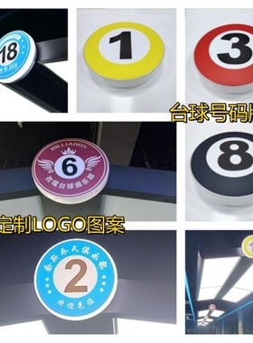 台球灯吧台墙壁号码壁灯台球房LED装饰灯吊灯个性设计数字台号灯