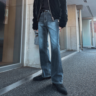 MRCYC复古风水洗直筒牛仔裤男士冬季cleanfit休闲长裤子韩系穿搭