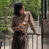 MRCYC高级感长袖 宽松休闲衬衣韩系潮流复古穿搭 春季 格子衬衫 男士