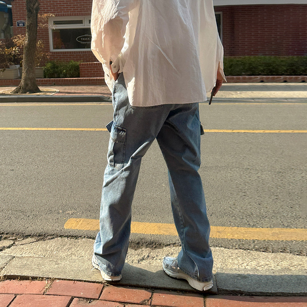 MRCYC复古工装牛仔裤男士春季新款直筒长裤韩系潮流宽松阔腿裤子,男装,牛仔裤,淘宝优惠券,粉丝福利购,淘宝优惠卷