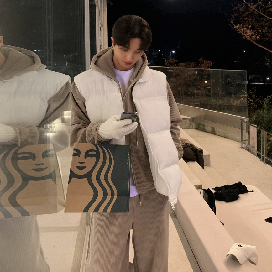 MRCYC韩版宽松立领纯色棉马甲