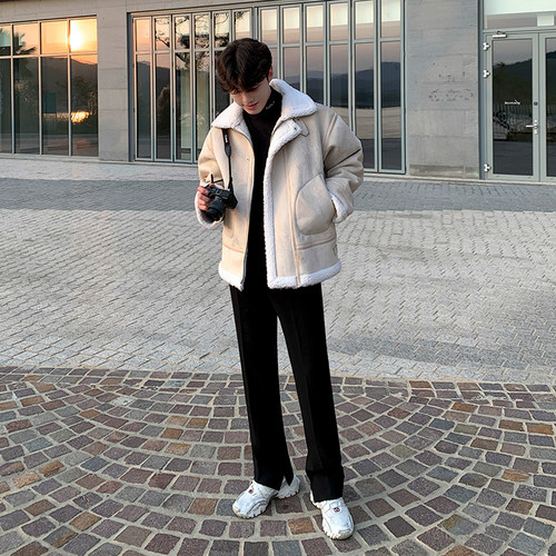 MRCYC冬季韩版羊羔绒加厚棉服