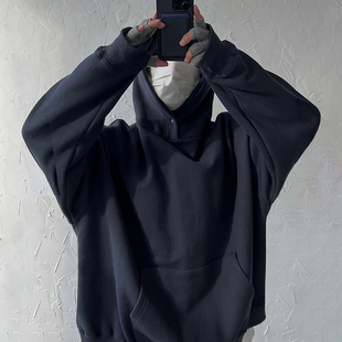 秋冬季 MRCYC连帽卫衣男士 宽松潮流oversize加绒加厚纯棉上衣外套