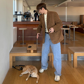 新款 春季 宽松西服外套韩系潮流痞帅上衣 男士 MRCYC高级感休闲西装