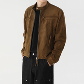 春季 MRCYC美拉德风立领短款 夹克男士 宽松上衣韩系潮流高级感外套