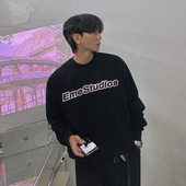 新款 MRCYC高级感印花圆领卫衣男士 春季 套头外套韩系潮流宽松上衣