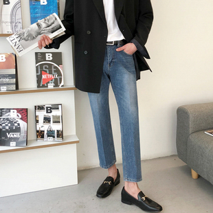 男修身 潮流百搭休闲裤 直筒秋季 9分裤 子 新款 MRCYC韩系九分牛仔裤
