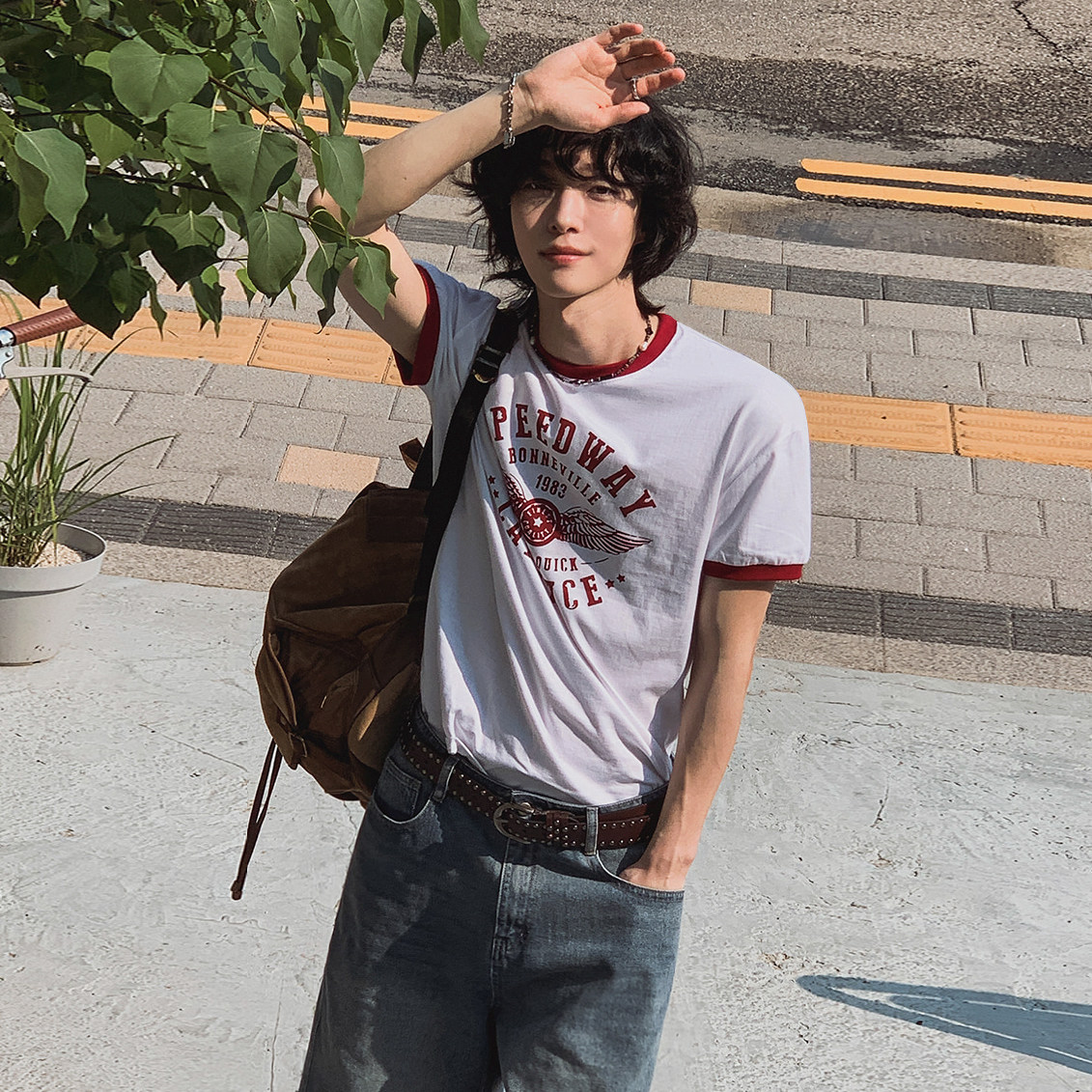MRCYC复古风vintage短袖T恤男士图片
