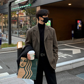 秋冬季 MRCYC毛呢西装 外套男士 韩系宽松潮流加厚高级感小西服上衣