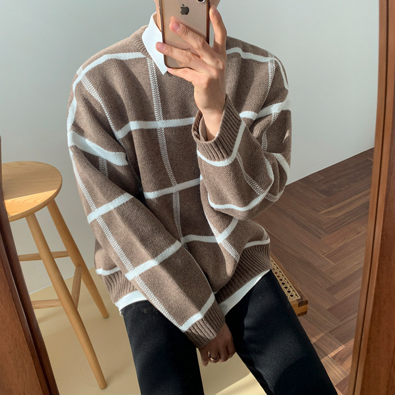 MRCYC MENS LAZY STYLE SWEATER AUTUMN KOREAN VERSION OF THE LOOSE PULLOVER SWEATER STUDENTS PERSONALITY JACKET TIDE