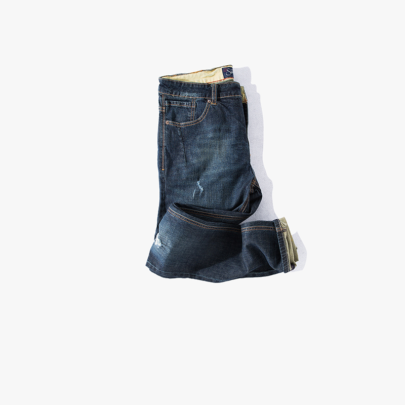 Jeans pour jeunesse droite en vrac en coton pour été - Ref 1485608 Image 4