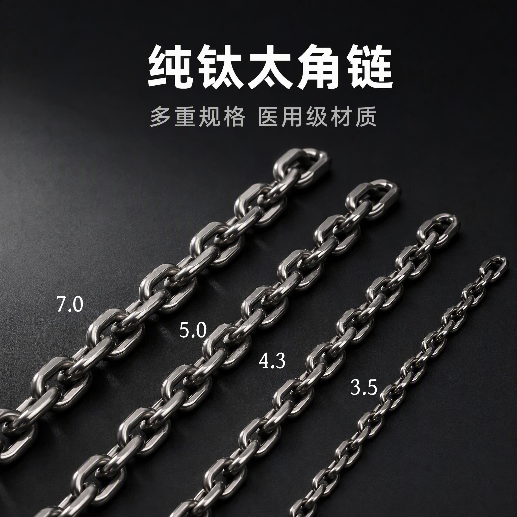 项链复古财布链纯钛太角佛牌文玩