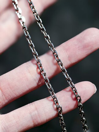 纯钛5.2mm太角链欧美嘻哈潮款情侣工业风百搭项链复古非银佛牌链