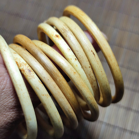 西藏奶白鸡血藤斑点豹纹枣花玳瑁手镯情侣小清新礼品文艺范木饰品