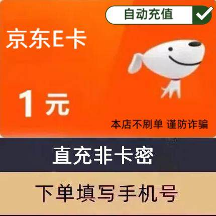 【直充】京东e卡1元2元5元10元30元小面额京东E卡自动充值 - 实物图