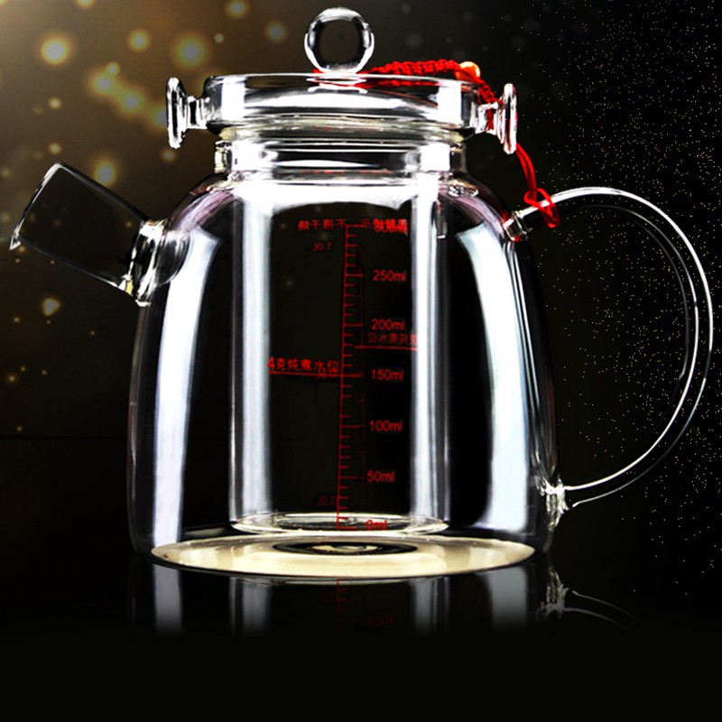 平板电磁炉专用玻璃烧水壶耐热复古平底茶具电陶炉养生煮茶壶家用