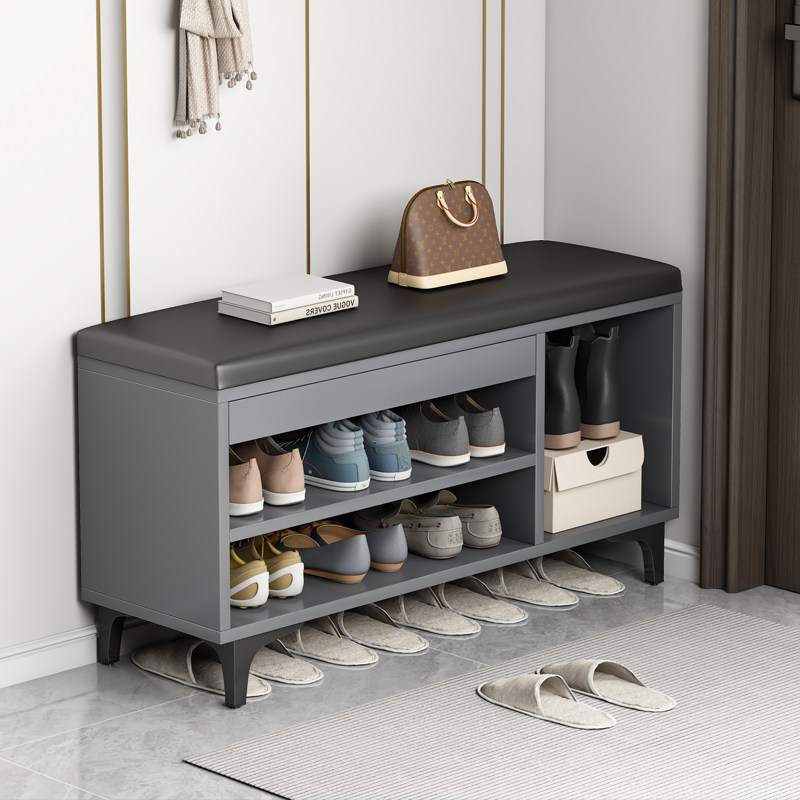 鞋架凳子一体简易家用门口可坐鞋柜式软包换鞋凳意式高级感鞋架子,住宅家具,鞋架,淘宝优惠券,粉丝福利购,淘宝优惠卷