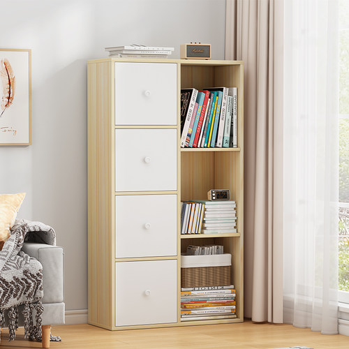 书柜书架落地置物架格子多层卧室