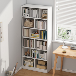 书架置物架落地简易多层置物柜卧室柜子储物柜书桌窄缝靠墙小书柜