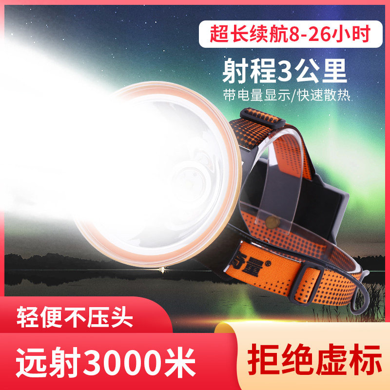 超亮激光炮奇量品牌充电头灯