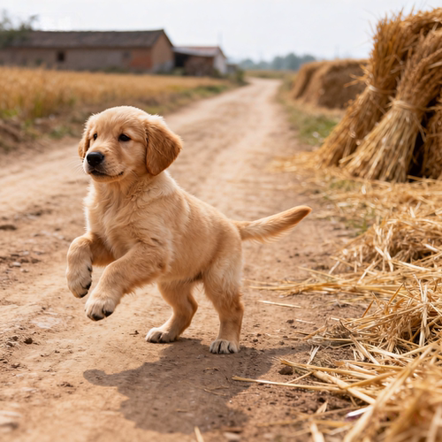 导盲犬金毛幼犬混血金毛犬爱喝难