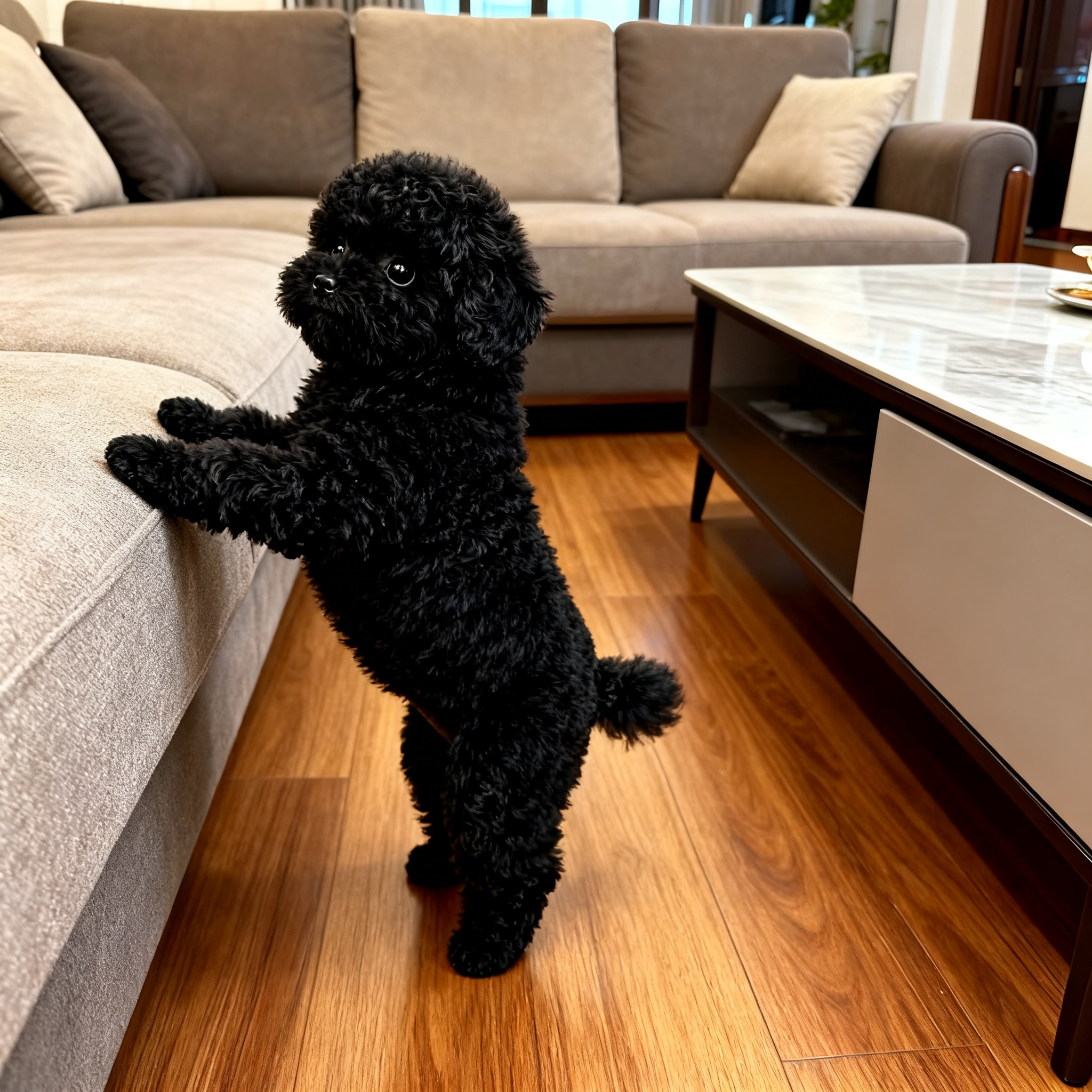 泰迪幼犬活物幼崽陪伴家养小体贵宾犬家庭泼狗黑色便宜活泼最昏容