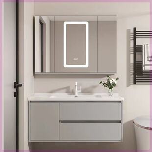 109 119CM蜂窝铝洗漱台 79cm8999 定制风水镜陶瓷一体盆浴室柜69