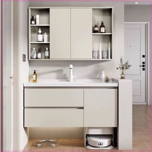 109 119CM洗脸盆定制 风水镜浴室柜陶瓷一体盆79CM89公分99 基站款