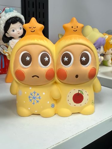 星星人石膏娃娃涂色白坯手工diy涂鸦彩绘立体摆件石膏娃娃涂色