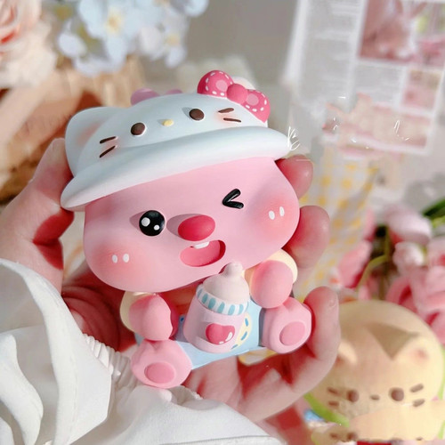 新款露比小海狸捧花香薰石膏娃娃白胚创意DIY手工涂色团建活动