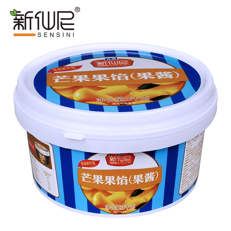 立高新仙尼芒果果馅3kg桶装 面包蛋糕慕斯西点夹心装饰 烘焙果酱