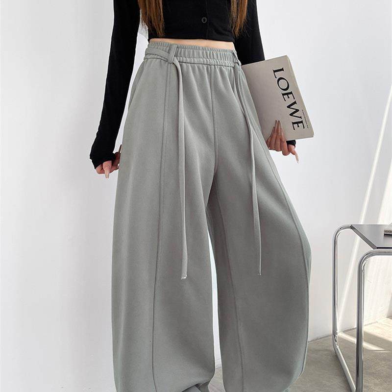 休闲宽裤秋女休闲2025款百搭秋冬新款宽松显瘦百搭华棉垂垂裤裤子