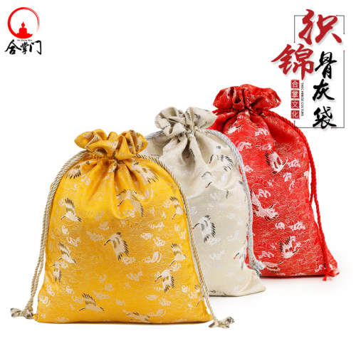 织绵骨灰袋殡葬用品合掌门