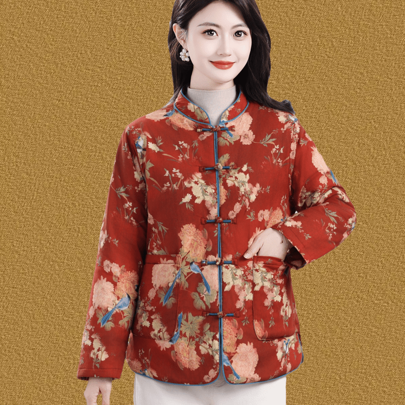 妈妈装新中式国风盘扣棉衣中老年人女立领印花保暖棉服妈妈装外套,女装/女士精品,棉衣/棉服,淘宝优惠券,粉丝福利购,淘宝优惠卷