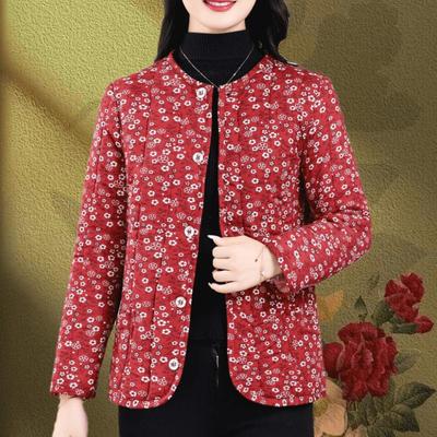 中老年妈妈装加绒保暖棉衣